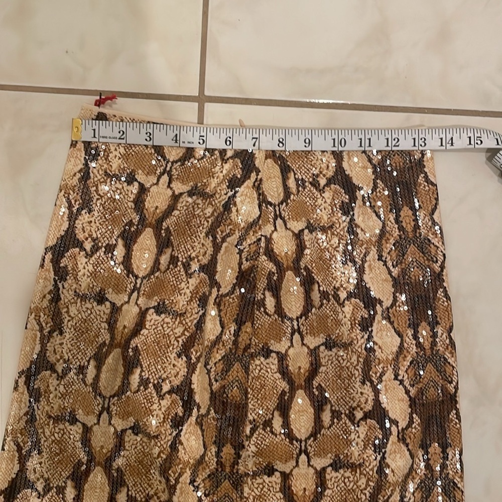 NWT RAGA Two Piece Slither Snake Print sequence set Cropped Tank & Pencil Skirt  - Picture 10 of 13
